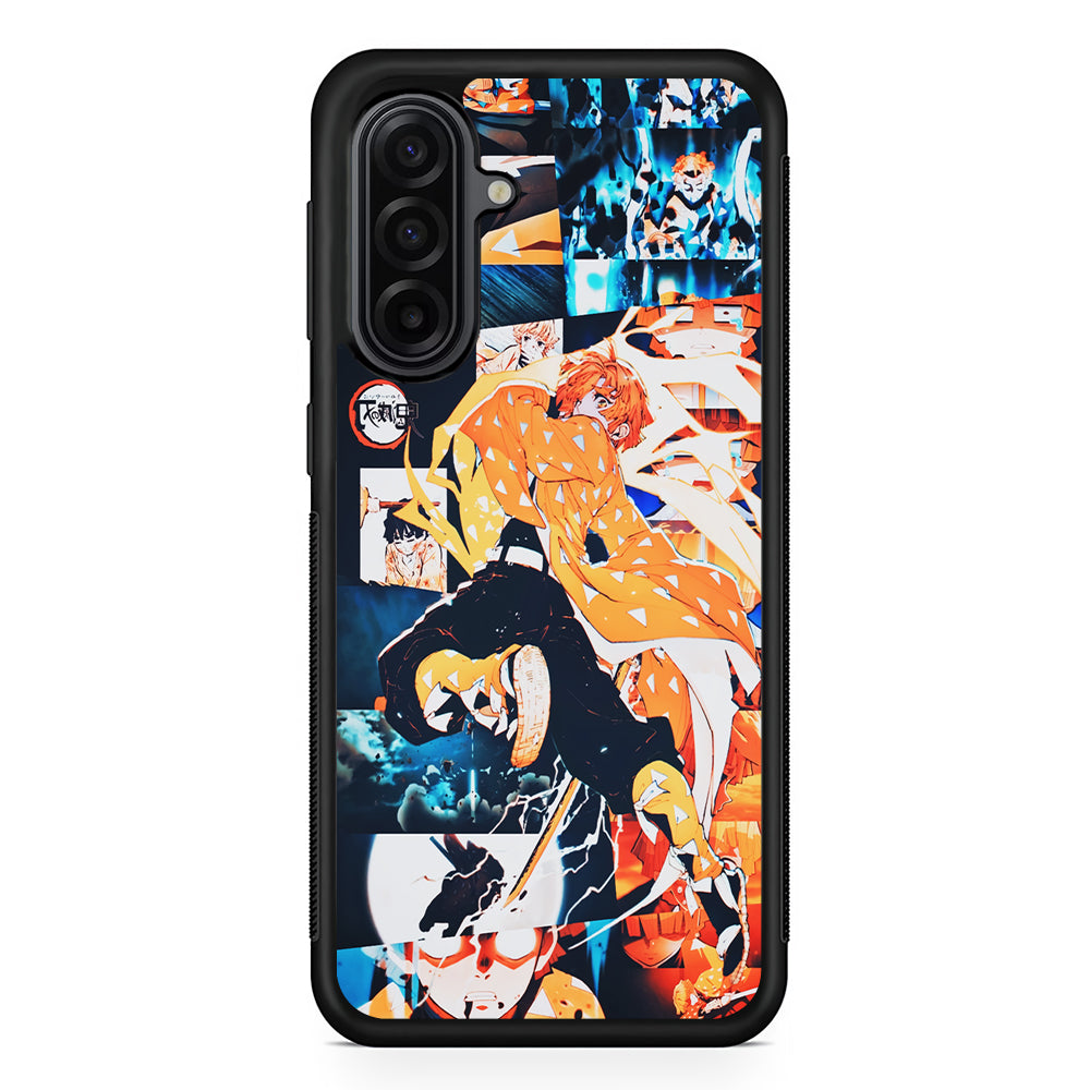 Demon Slayer Zenitsu Aesthetic Samsung Galaxy A17 Case | Durable Rubber Samsung Galaxy A17 Phone Case