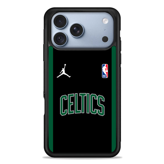 NBA Boston Celtics Black Jordan iPhone 18 Pro Case - iPhone 18 Pro Silicone Case