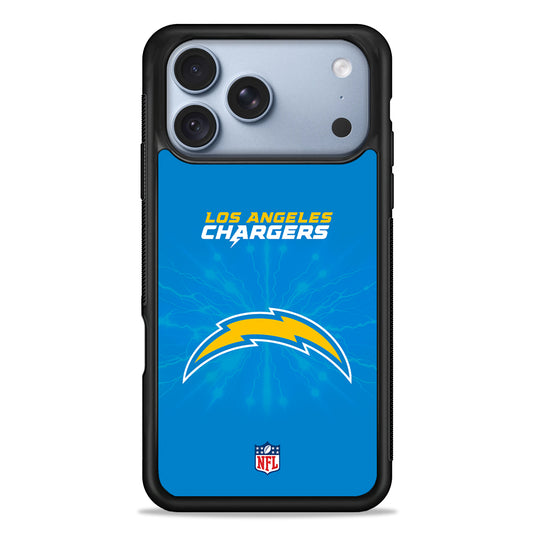 NFL Los Angeles Chargers Blue iPhone 18 Pro Case - iPhone 18 Pro Silicone Case