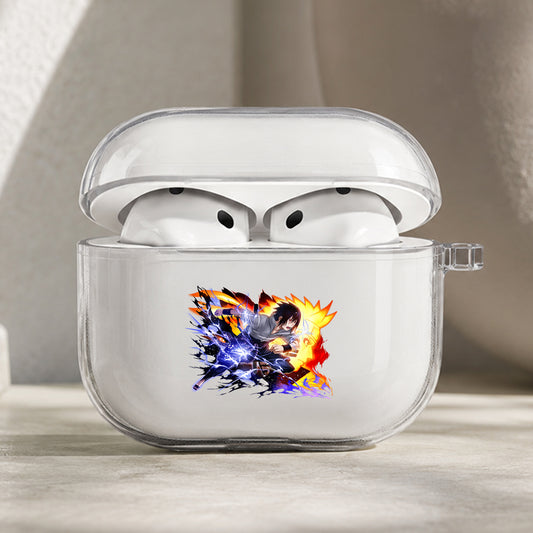 Sasuke and Naruto Blazing Will Protective Apple AirPods Pro 3 Clear Case | Shockproof Cover