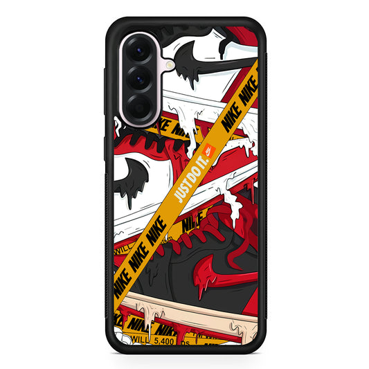 Nike Melt and Drip Samsung Galaxy A56 Case | Samsung Galaxy A56 Protective Rubber Case