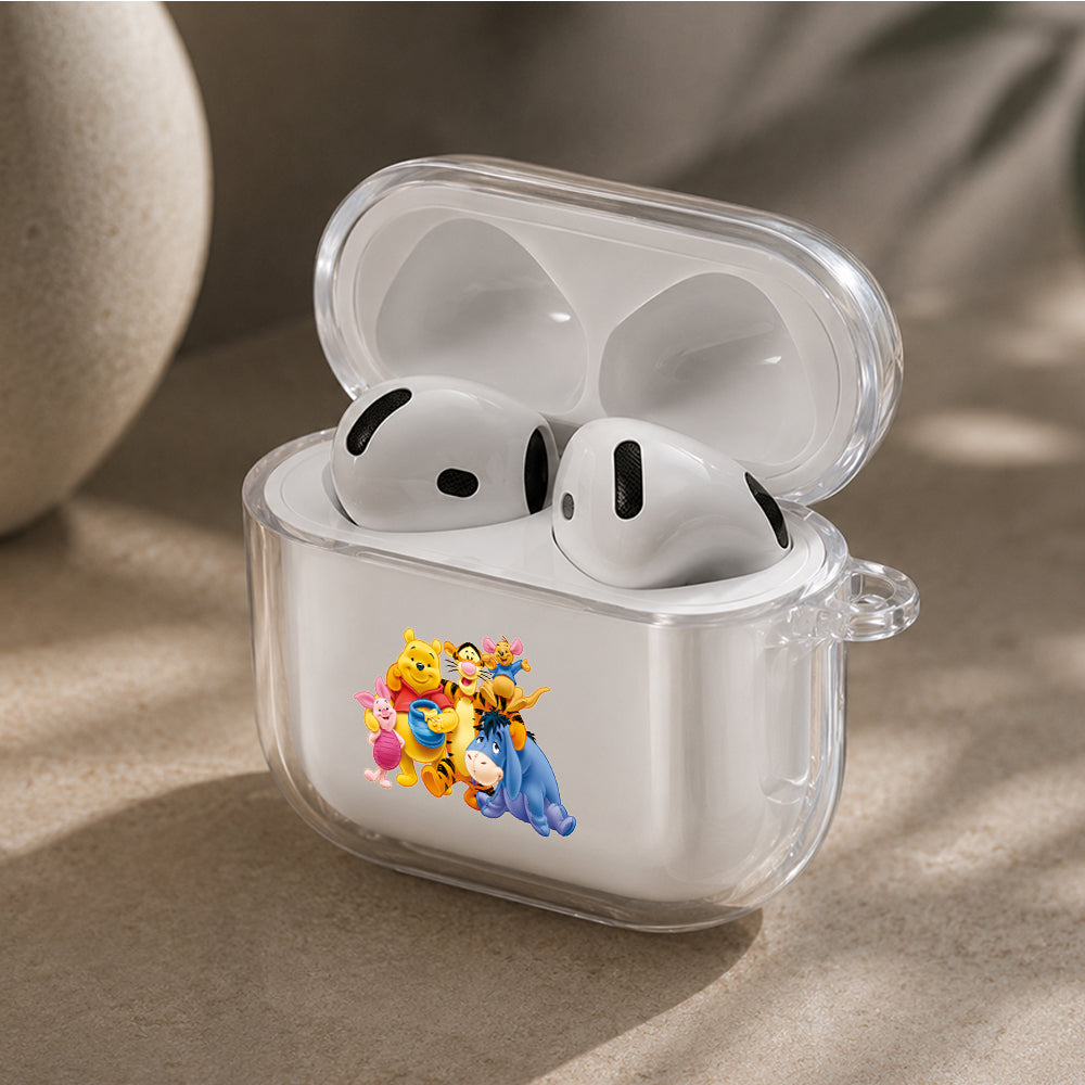 Winnie the Pooh Friends Protective Apple Airpods 4 Clear Case - Durable Clear Protection