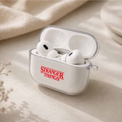 Stranger Things Iconic Logo Protective Apple AirPods Pro 3 Clear Case | Shockproof Cover