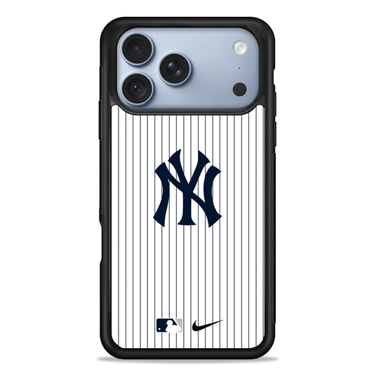 MLB New York Yankees White Nike iPhone 18 Pro Case - iPhone 18 Pro Silicone Case