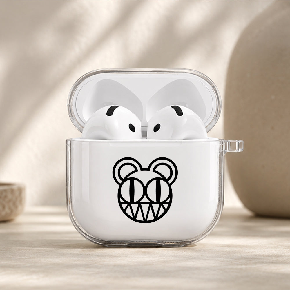 Radiohead Modified Bear Protective Apple Airpods 4 Clear Case - Durable Clear Protection