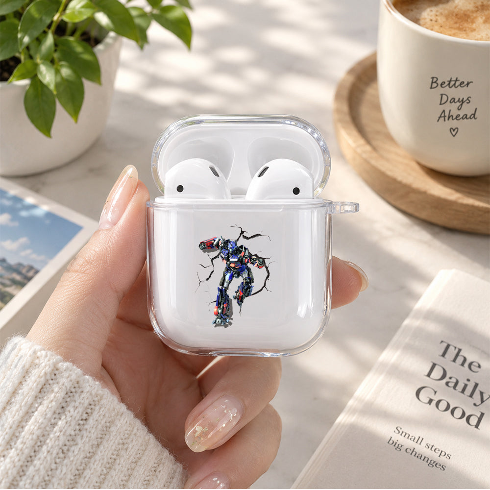 Optimus Prime Transformer Protective Clear Case Cover For Apple Airpods | Soft Silicone AirPods 1 / 2 Case | Protective Cover