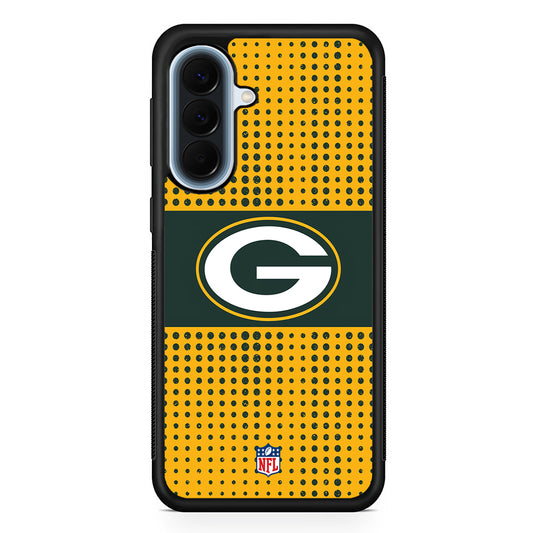 NFL Green Bay Packers Dot Pattern Samsung Galaxy A57 Case | Slim Samsung Galaxy A57 Protective Case