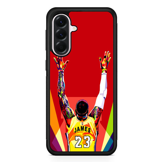 Lebron James Colorful Pop Art Samsung Galaxy A56 Case | Samsung Galaxy A56 Protective Rubber Case