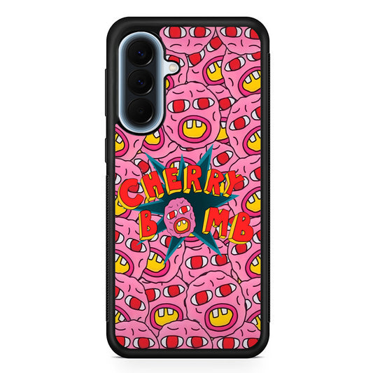 Cherry Bomb Face Sticker Samsung Galaxy A57 Case | Slim Samsung Galaxy A57 Protective Case