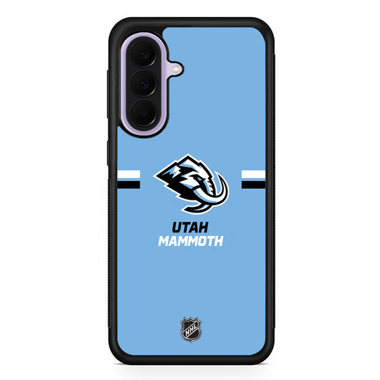 NHL Utah Mammoth Blue Samsung Galaxy A37 Case | Samsung Galaxy A37 Rubber Protective Case