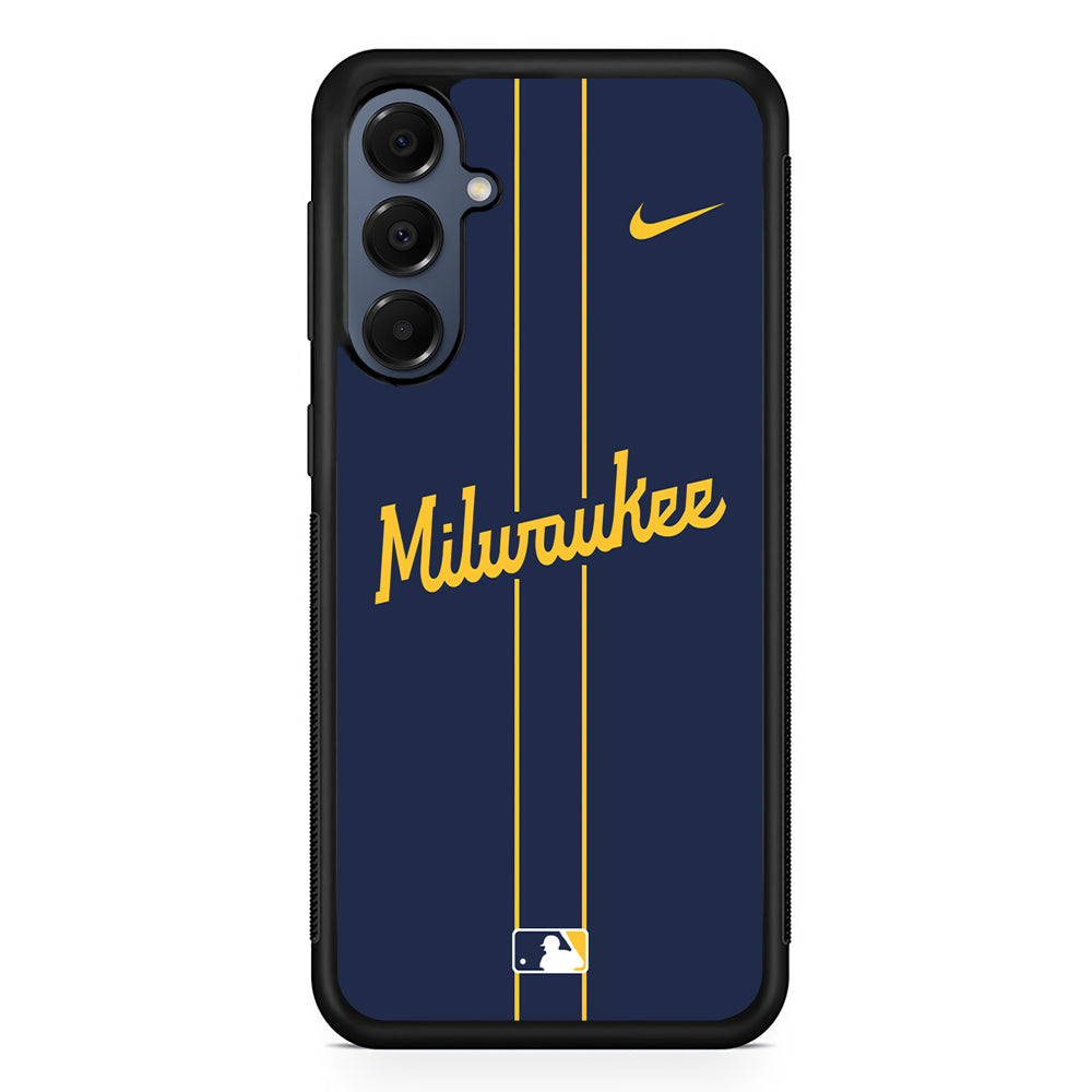 MLB Milwaukee Brewers Navy Nike Samsung Galaxy A16 Case | Slim Protective Cover for Samsung Galaxy A16