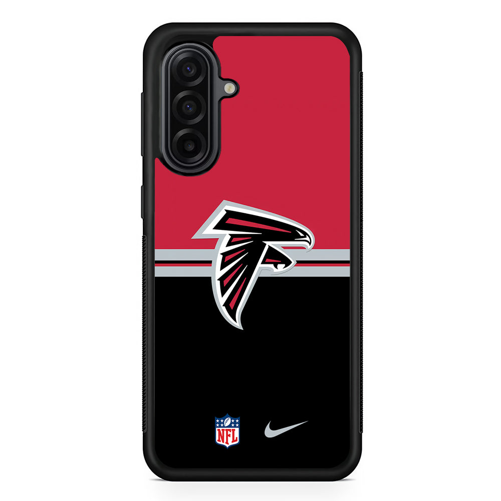 NFL Atlanta Falcons Black Nike Samsung Galaxy A17 Case | Durable Rubber Samsung Galaxy A17 Phone Case