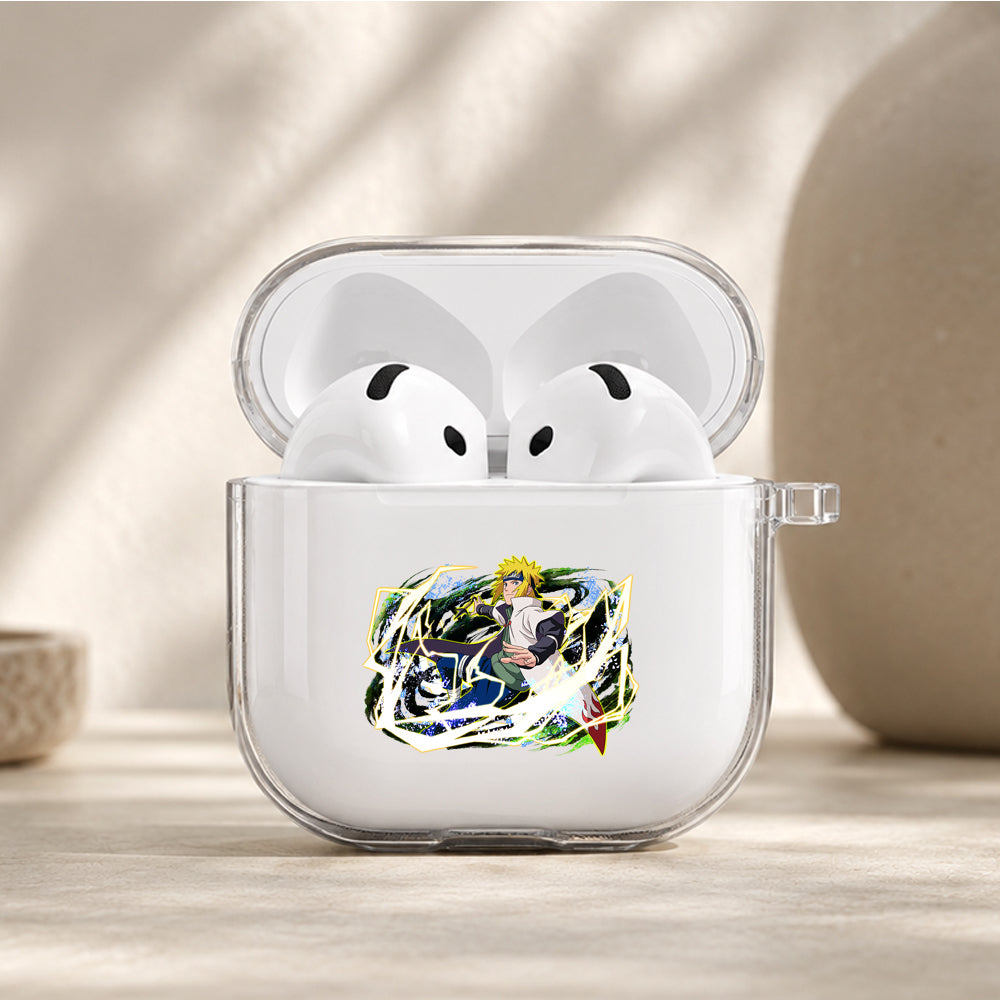 Naruto Minato Yellow Flash Protective Apple Airpods 4 Clear Case - Durable Clear Protection