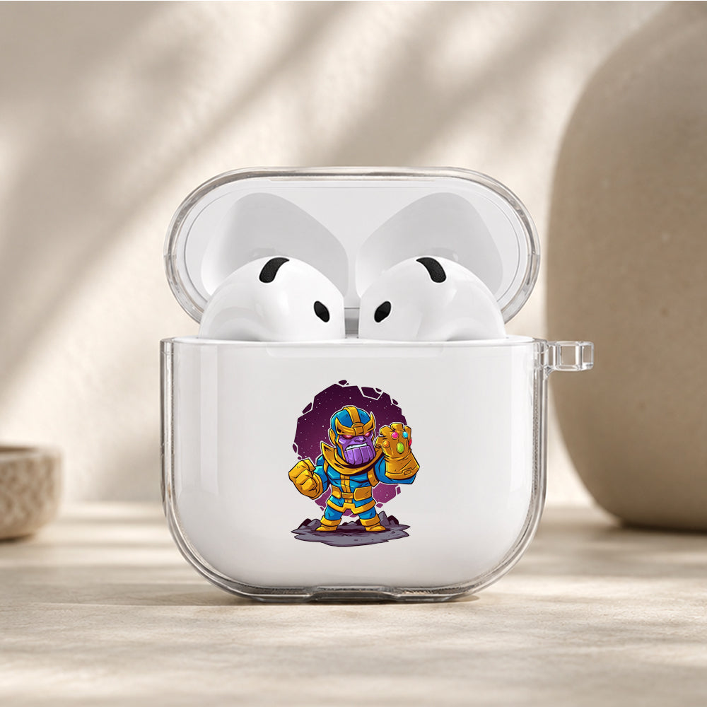 Thanos Chibi Cartoon Protective Apple Airpods 4 Clear Case - Durable Clear Protection