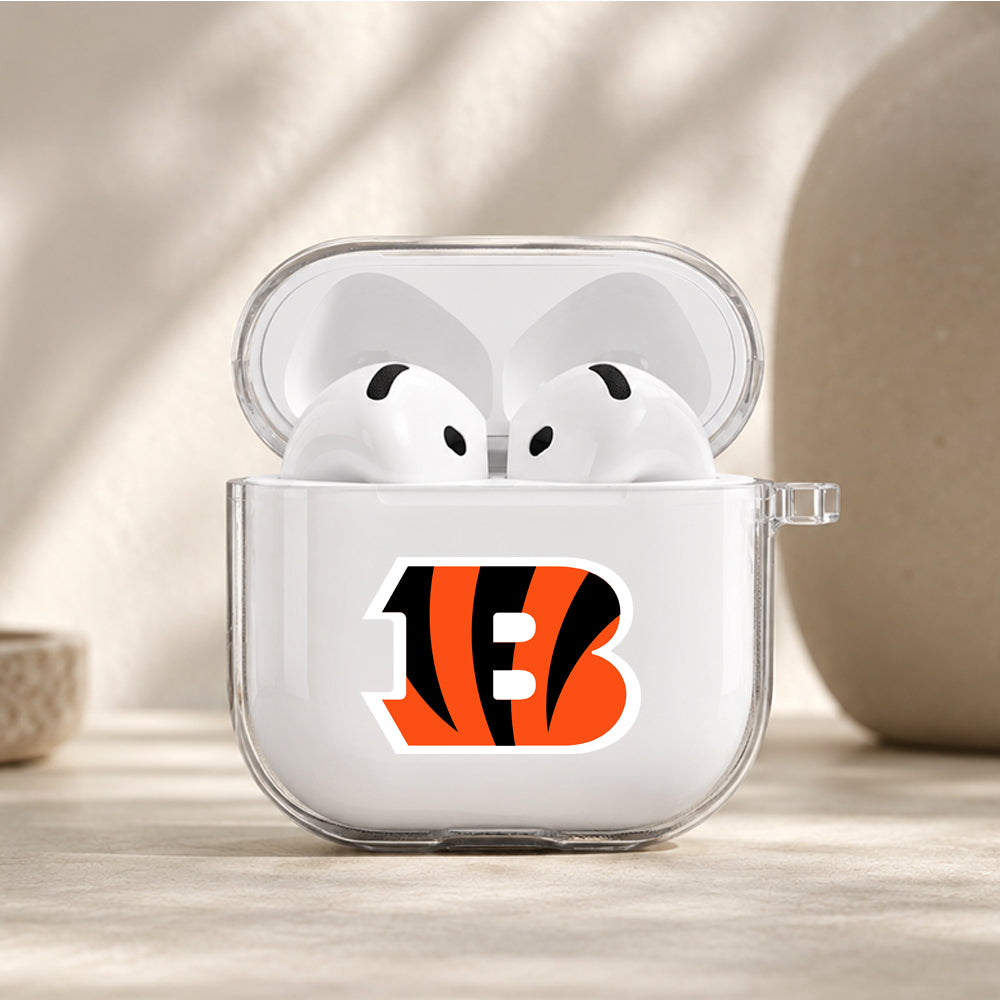 NFL Cincinnati Bengals Logo Protective Apple Airpods 4 Clear Case - Durable Clear Protection