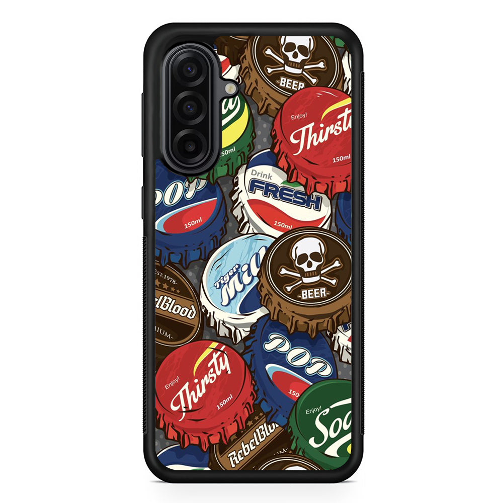 Bottle Cap Doodle Samsung Galaxy A17 Case | Durable Rubber Samsung Galaxy A17 Phone Case