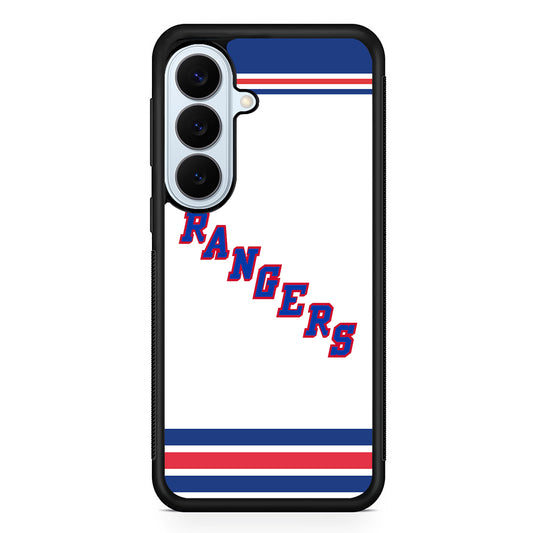 NHL New York Rangers White Samsung Galaxy S26 Plus Case | Slim Protective Rubber Cover