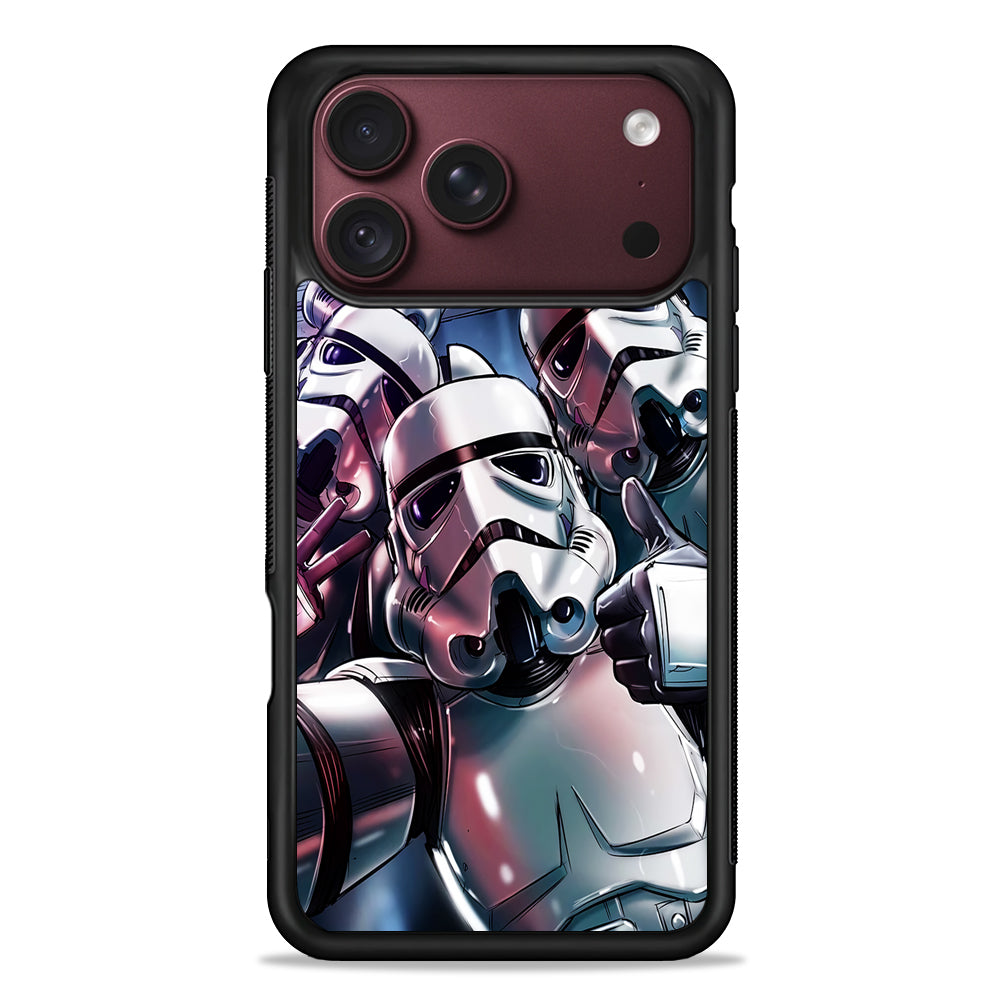 Star Wars Stormtrooper Selfie iPhone 18 Pro Max Case – Slim Silicone Protective Cover