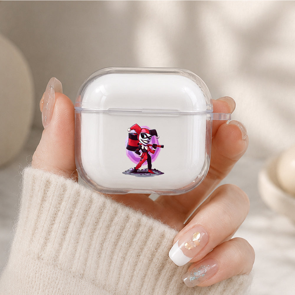 Harley Quinn Chibi Version Protective Apple Airpods 4 Clear Case - Durable Clear Protection