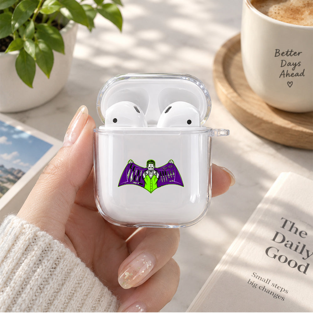 Joker Batman Logo Protective Clear Case Cover For Apple Airpods | Soft Silicone AirPods 1 / 2 Case | Protective Cover