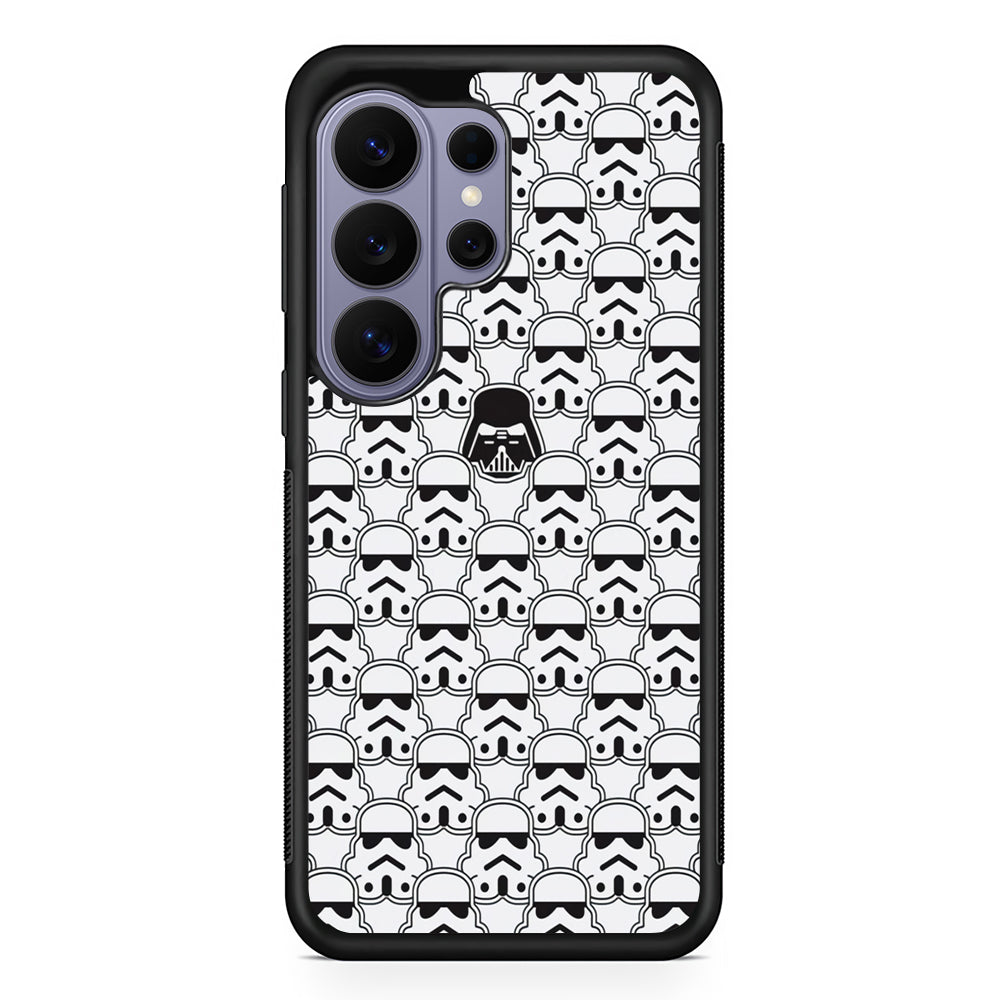 Stormtrooper Face Pattern Star Wars Samsung Galaxy S26 Ultra Case | Protective Rubber Cover