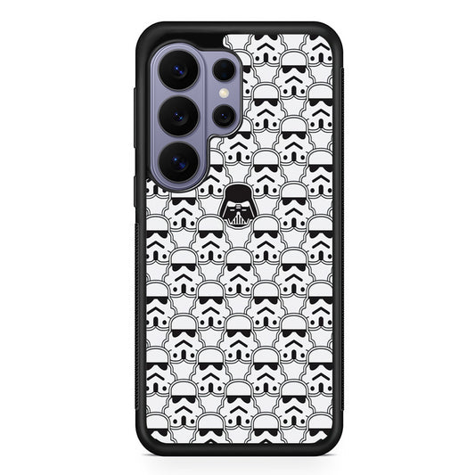 Stormtrooper Face Pattern Star Wars Samsung Galaxy S26 Ultra Case | Protective Rubber Cover
