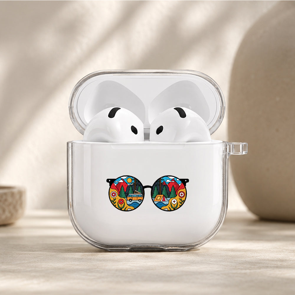 Vacation Glasses Protective Apple Airpods 4 Clear Case - Durable Clear Protection