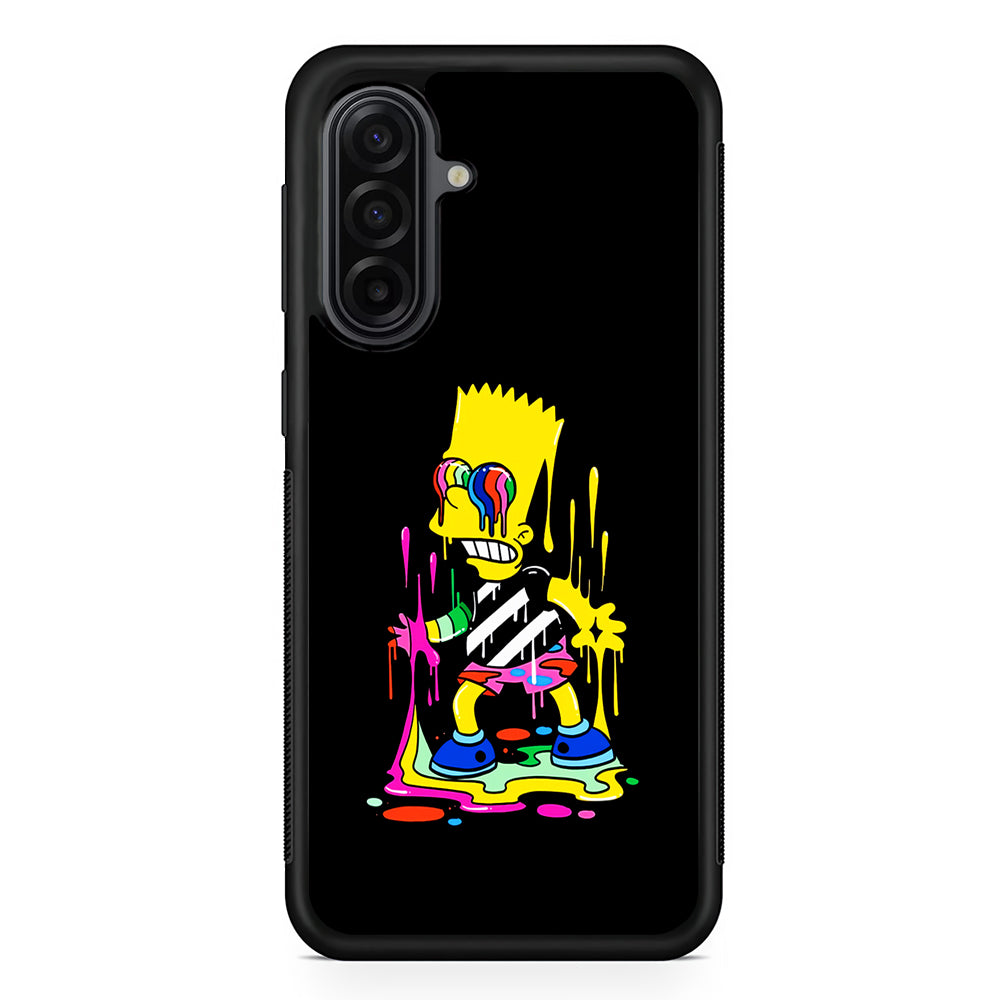 Bart Simpson Painting Samsung Galaxy A17 Case | Durable Rubber Samsung Galaxy A17 Phone Case