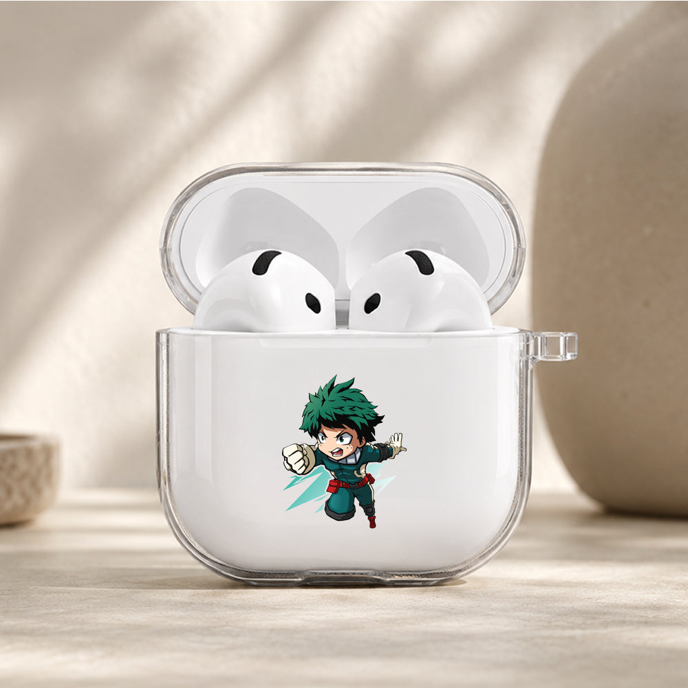 Izuku Midoriya Chibi Version Protective Apple Airpods 4 Clear Case - Durable Clear Protection