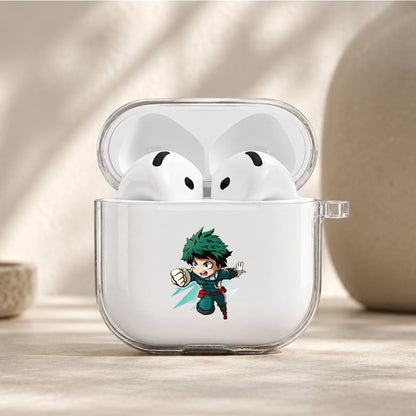 Izuku Midoriya Chibi Version Protective Apple Airpods 4 Clear Case - Durable Clear Protection