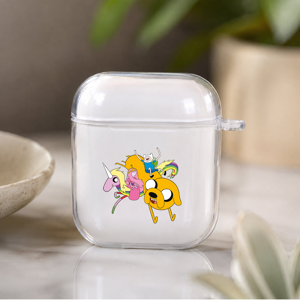 Adventure Time with Finn & Jake Protective Clear Case Cover For Apple Airpods | Soft Silicone AirPods 1 / 2 Case | Protective Cover