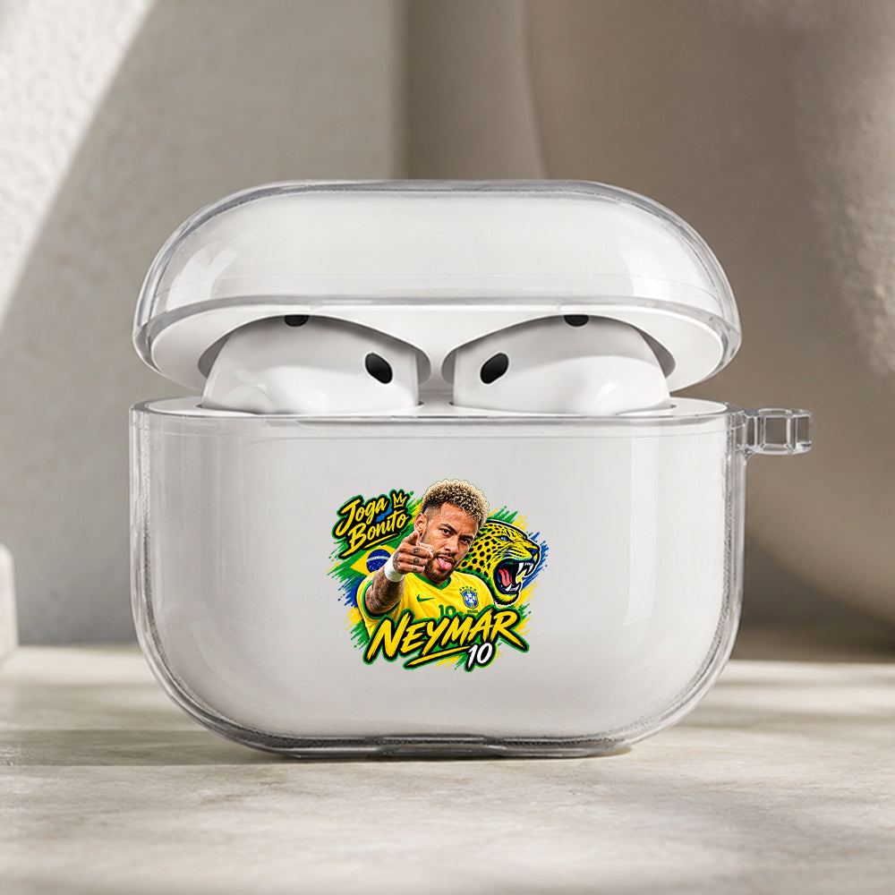 Neymar King of Joga Bonito Protective Apple AirPods Pro 3 Clear Case | Shockproof Cover