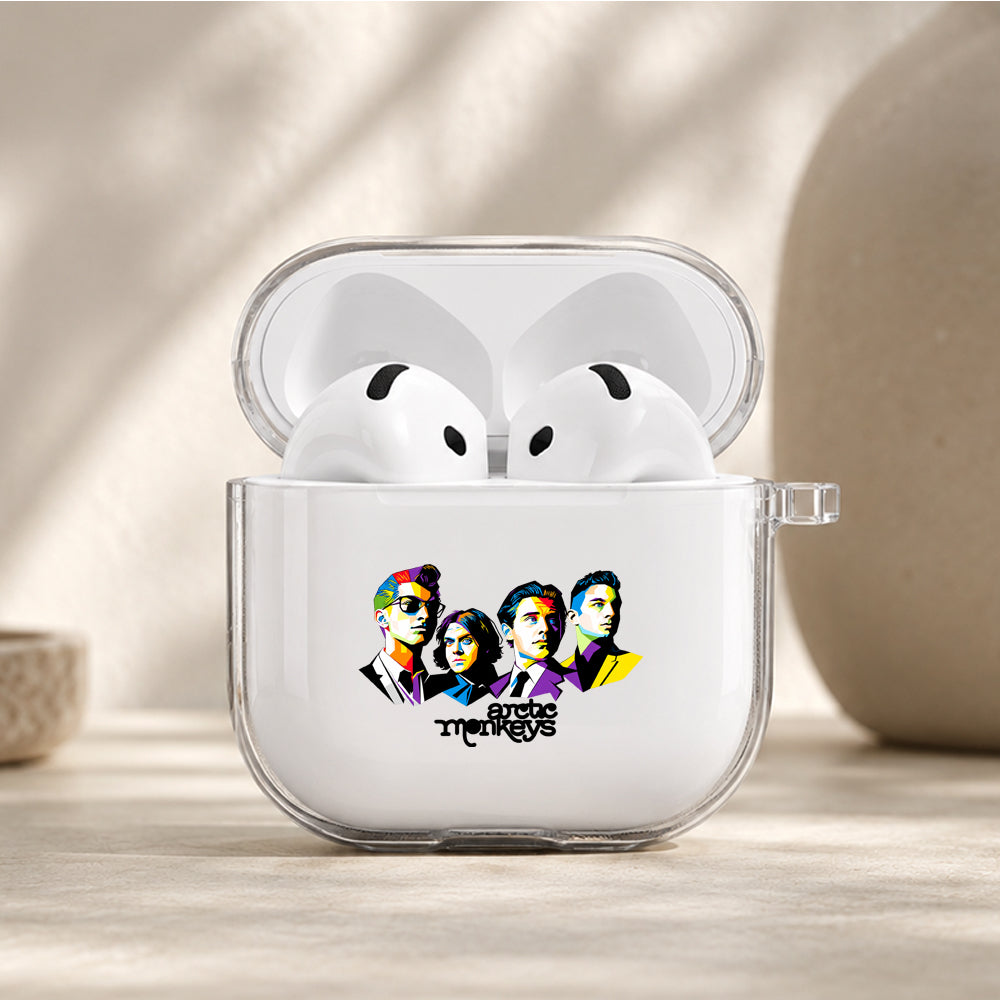 Arctic Monkeys Pop Art Protective Apple Airpods 4 Clear Case - Durable Clear Protection