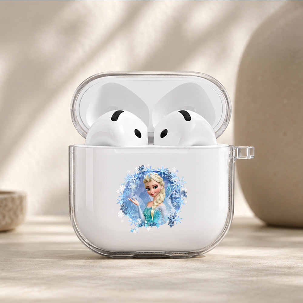 Elsa Frozen Snow Protective Apple Airpods 4 Clear Case - Durable Clear Protection