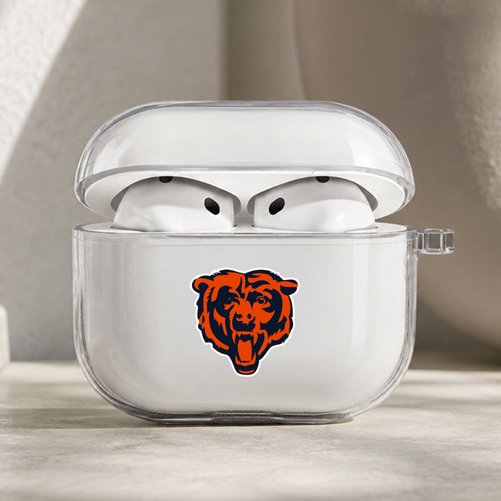 NFL Chicago Bears Symbol Protective Apple AirPods Pro 3 Clear Case | Shockproof Cover