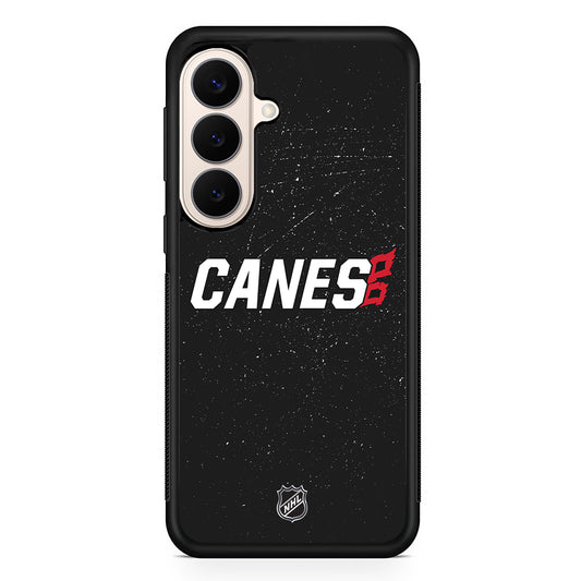 NHL Carolina Hurricanes Black Samsung Galaxy S26 Case | Durable Protective Rubber Cover