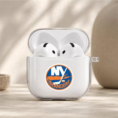 NHL New York Islanders Logo Protective Apple Airpods 4 Clear Case - Durable Clear Protection