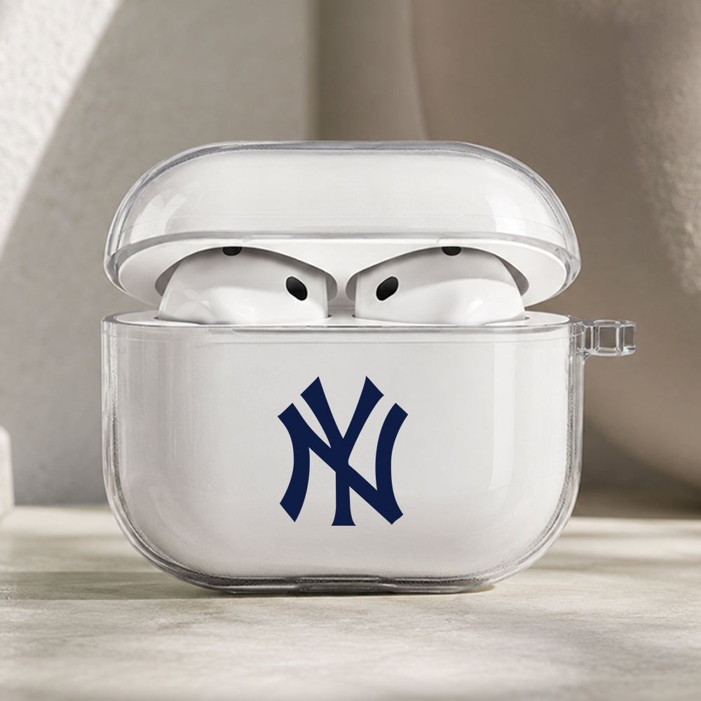 MLB New York Yankees Symbol Protective Apple AirPods Pro 3 Clear Case | Shockproof Cover