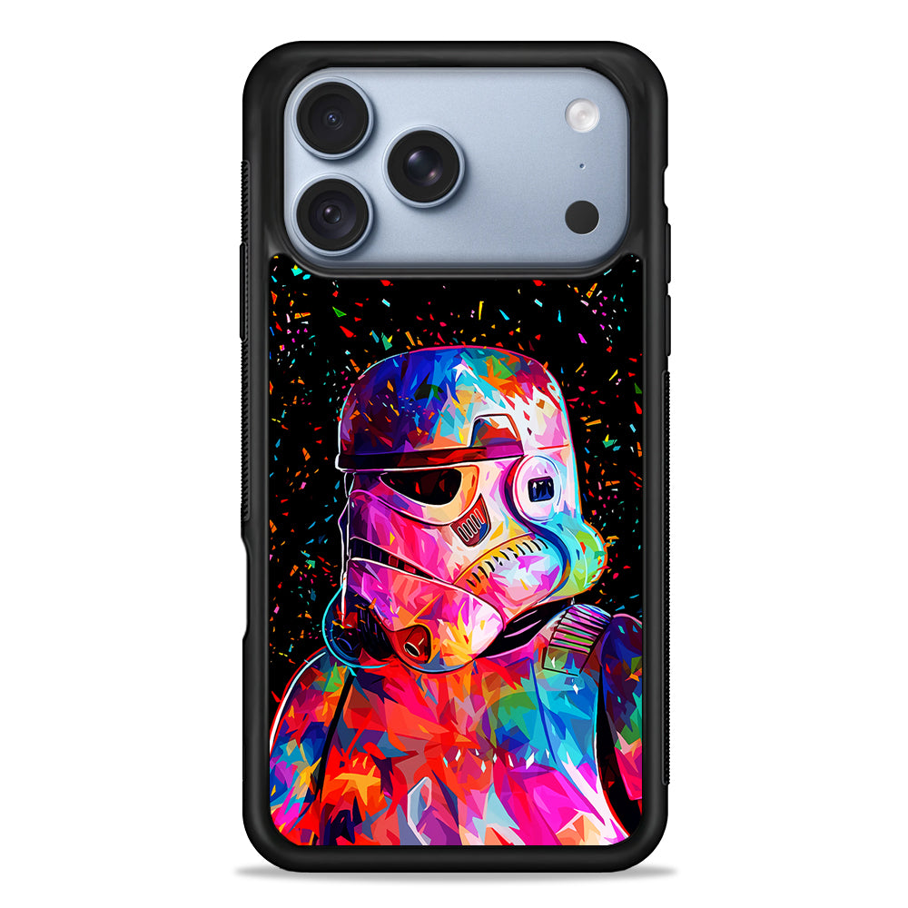 Star Wars Stormtrooper Colorful iPhone 18 Pro Case - iPhone 18 Pro Silicone Case