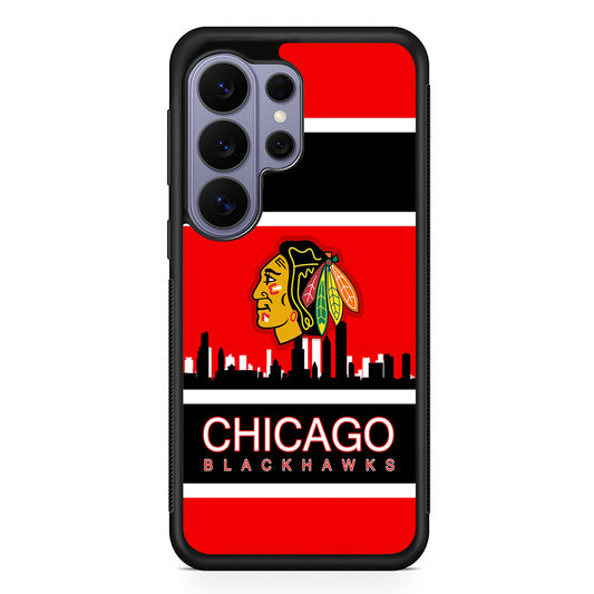 NHL Chicago Blackhawks Team Samsung Galaxy S26 Ultra Case | Protective Rubber Cover