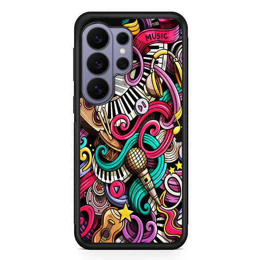 Music Doodle Art Samsung Galaxy S26 Ultra Case | Protective Rubber Cover
