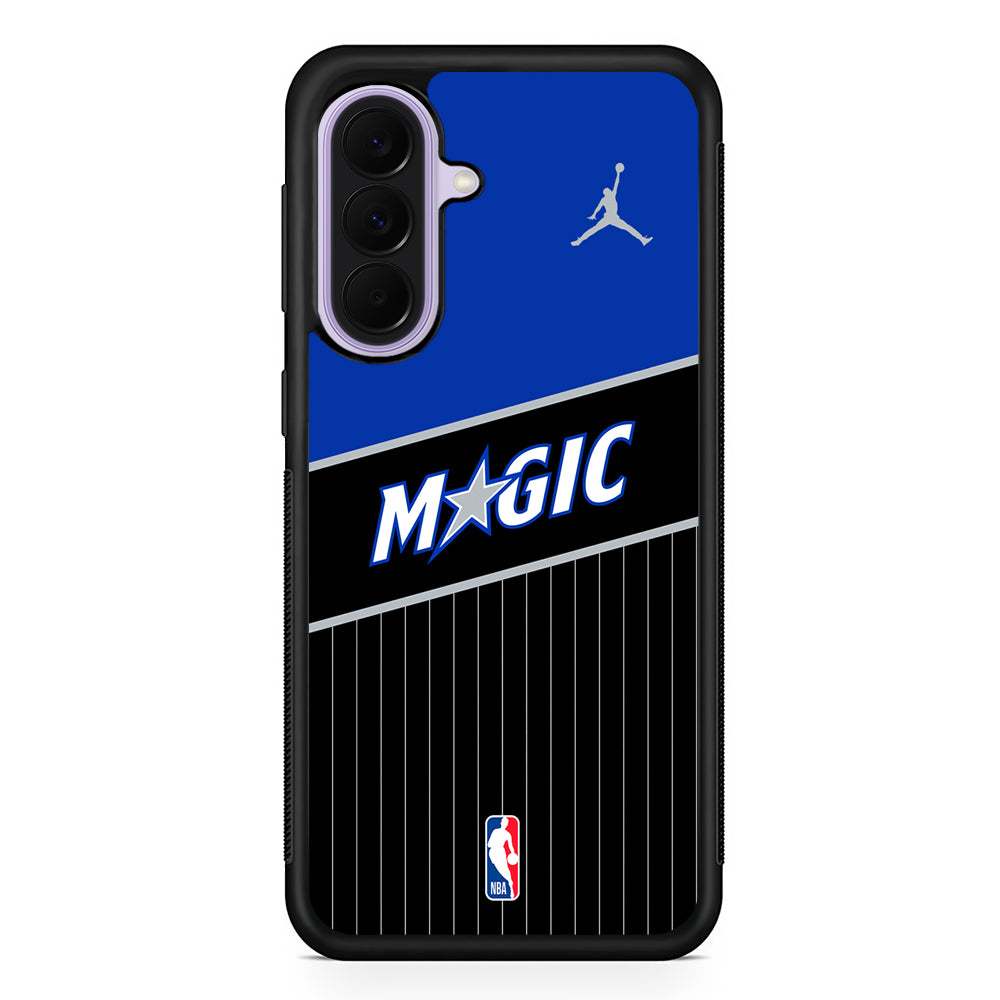 NBA Orlando Magic Black Jordan Samsung Galaxy A37 Case | Samsung Galaxy A37 Rubber Protective Case