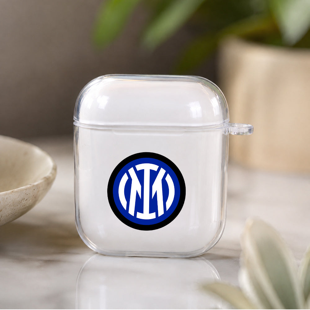 FC Internazionale Milano Logo Protective Clear Case Cover For Apple Airpods | Soft Silicone AirPods 1 / 2 Case | Protective Cover