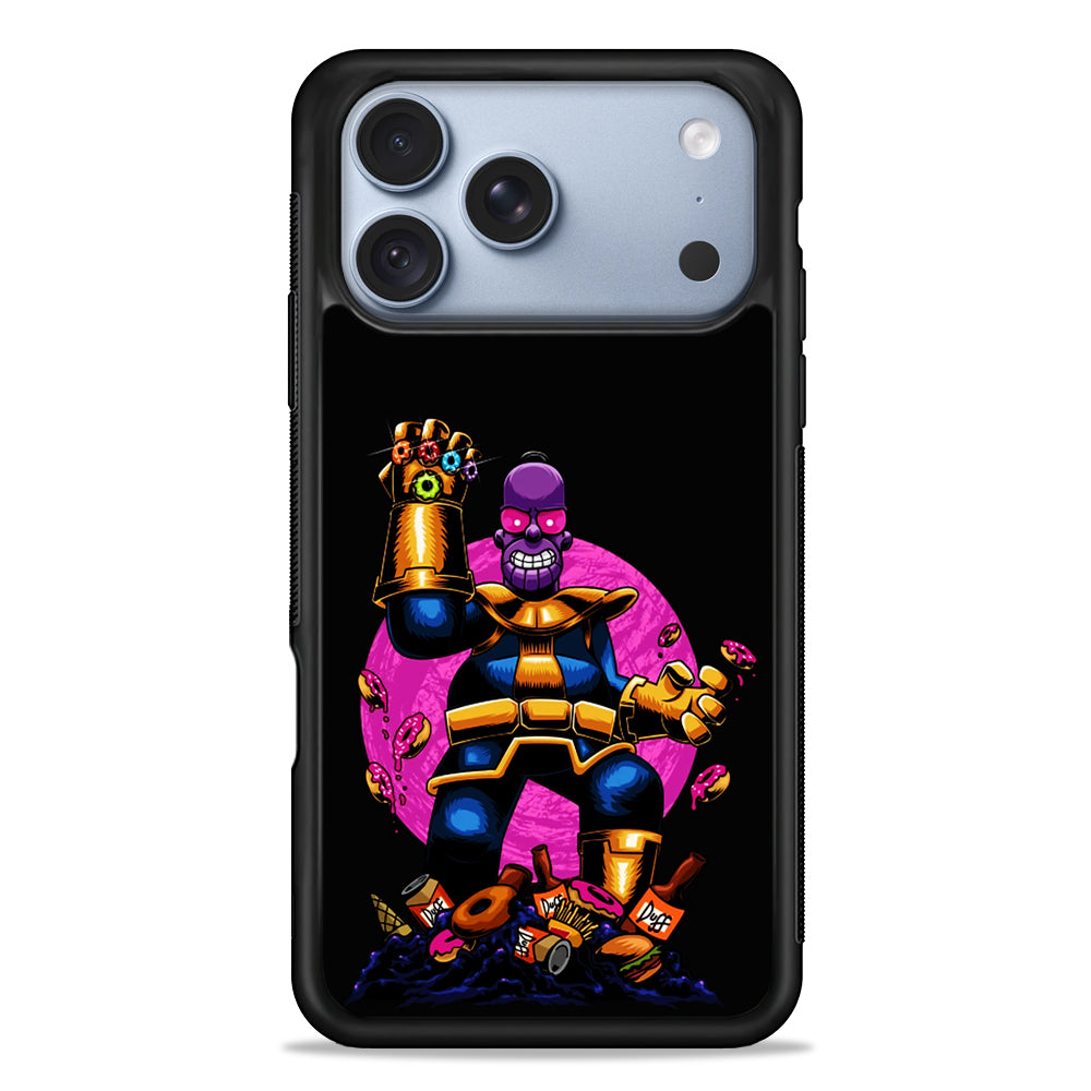 Simpson Homer Thanos iPhone 18 Pro Case - iPhone 18 Pro Silicone Case