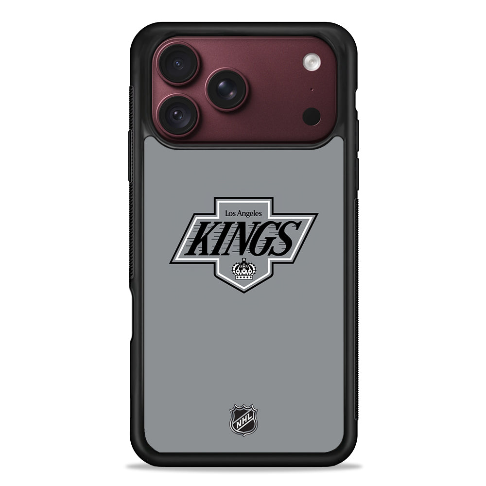 NHL Los Angeles Kings Gray iPhone 18 Pro Max Case – Slim Silicone Protective Cover
