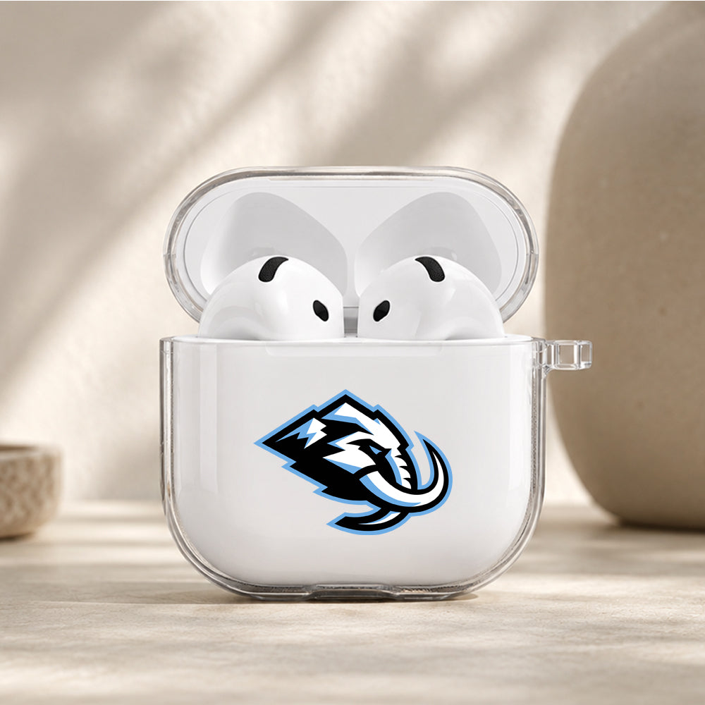 NHL Utah Mammoth Logo Protective Apple Airpods 4 Clear Case - Durable Clear Protection