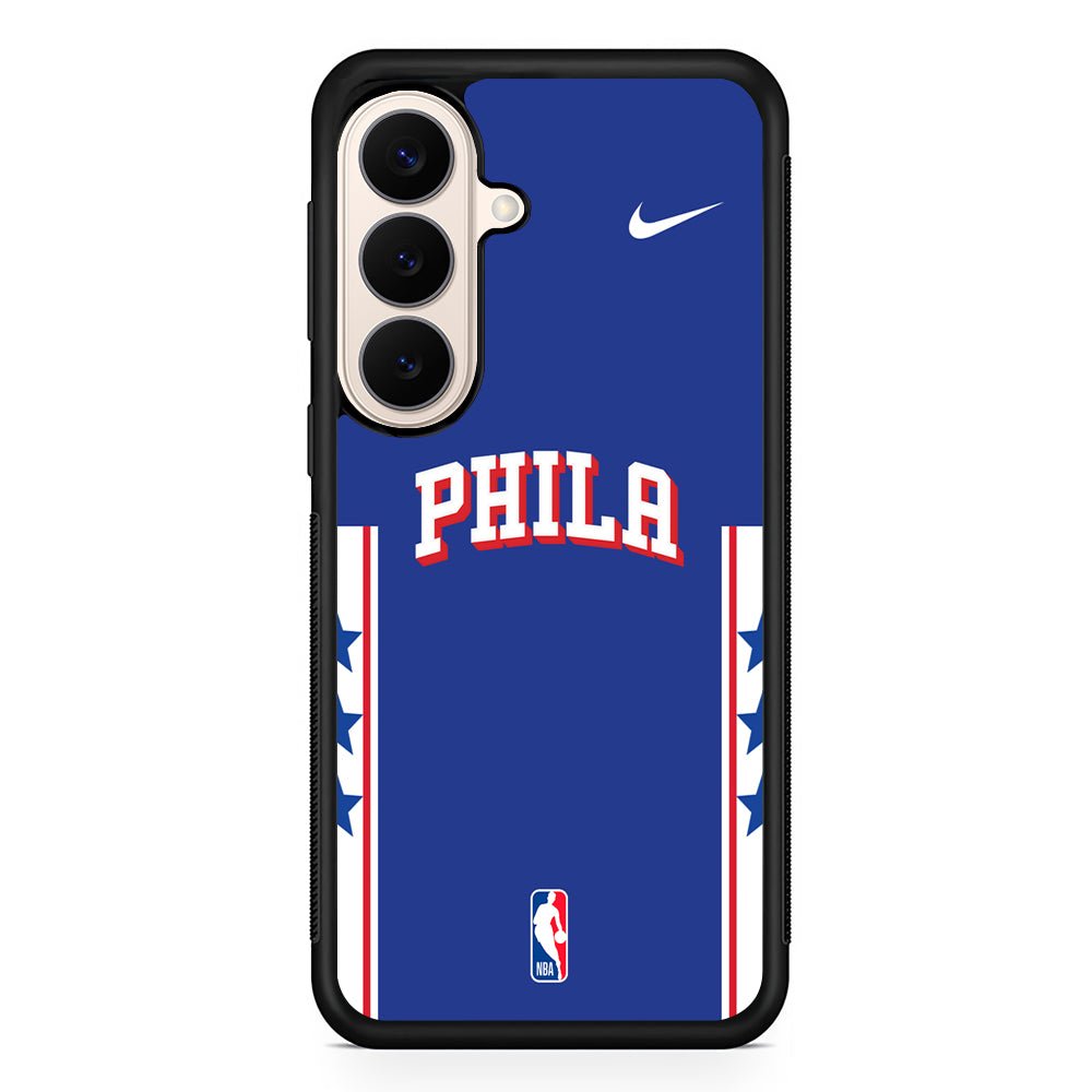 NBA Philadelphia 76ers Blue Nike Samsung Galaxy S26 Case – Slim Protective Phone Cover