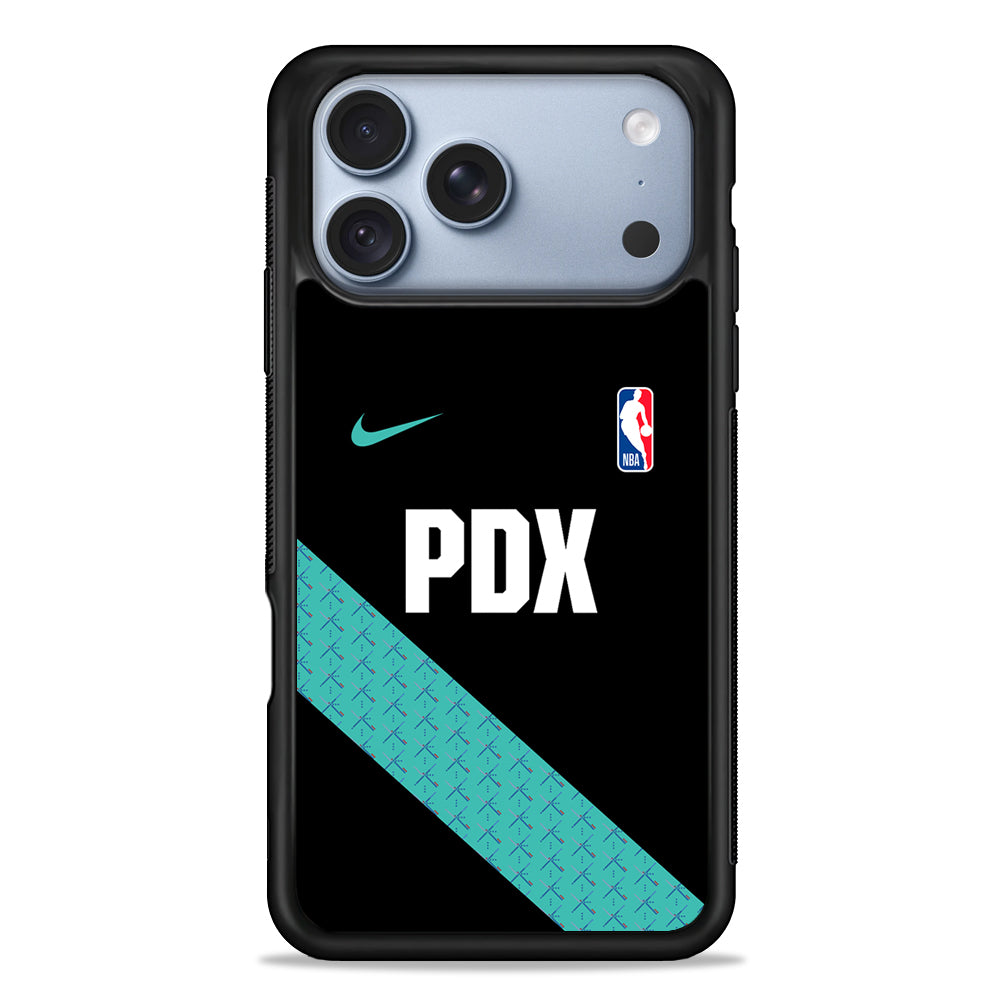NBA Portland Trail Blazers Black Nike iPhone 18 Pro Case - iPhone 18 Pro Silicone Case