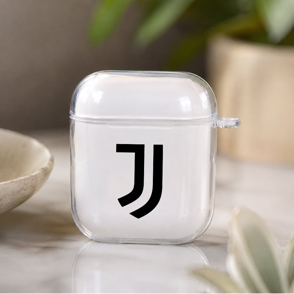Juventus Logo Protective Clear Case Cover For Apple Airpods | Soft Silicone AirPods 1 / 2 Case | Protective Cover