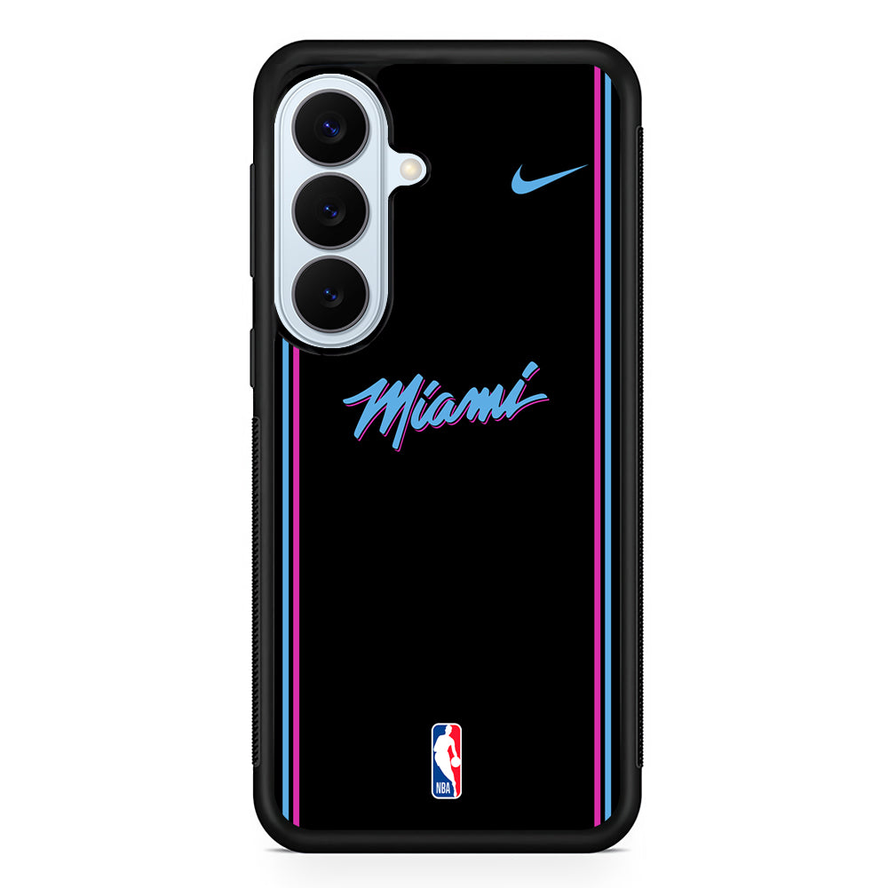 NBA Miami Heat Black Nike Samsung Galaxy S26 Plus Case | Lightweight Protective Phone Cover